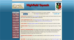 Desktop Screenshot of highfieldsquash.com