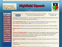 Tablet Screenshot of highfieldsquash.com